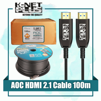 کابل فیبر نوری HDMI 2.0 کی نت پلاس مدل KNET PLUS KP-CHAOC211000 به طول 100 متر