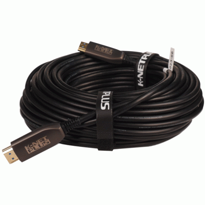 کابل فیبر نوری HDMI 2.0 کی نت پلاس مدل KNET PLUS KP-CHAOC21500 به طول 50 متر