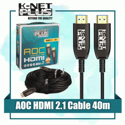 کابل فیبر نوری HDMI 2.0 کی نت پلاس مدل KNET PLUS KP-CHAOC21400 به طول 40 متر