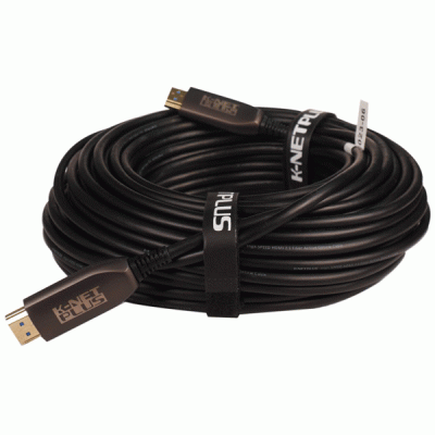 کابل فیبر نوری HDMI 2.0 کی نت پلاس مدل KNET PLUS KP-CHAOC21300 به طول 30 متر