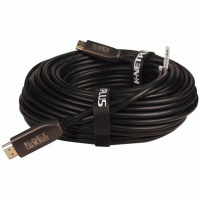 کابل فیبر نوری HDMI 2.0 کی نت پلاس مدل KNET PLUS KP-CHAOC21250 به طول 25 متر