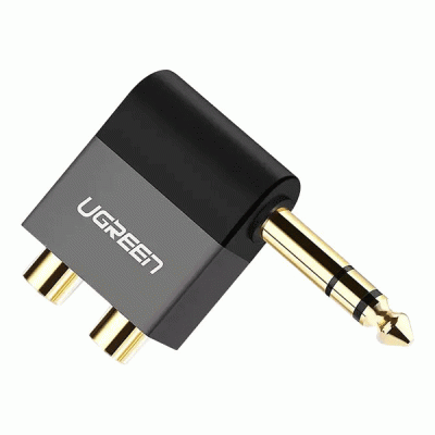 تبدیل 1 به 2 صدا استریو 6.35 میلی متر به RCA نر یوگرین مدل UGREEN AV147 40846