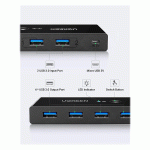 هاب سوئیچ 2 در 4 پورت USB 3.0 دستی یوگرین مدل UGREEN US216 30768