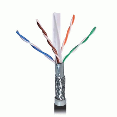 کابل شبکه CAT6 SFTP OUTDOOR کی نت پلاس مدل KNET PLUS KP-NL6SO305 به طول 305 متر