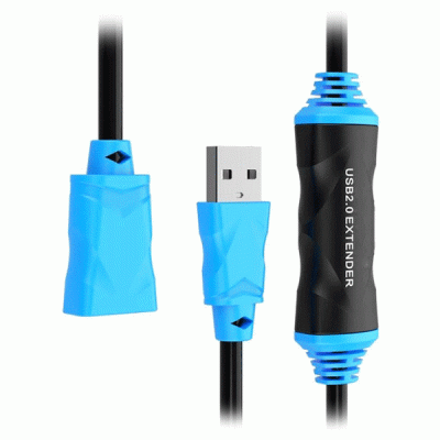 کابل افزایش طول (اکتیو) USB 2.0 کی نت مدل KNET K-CUE20300 به طول 30 متر