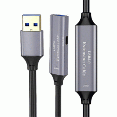 کابل افزایش طول (اکتیو) USB 3.0 کی نت مدل KNET K-CUE30200 به طول 20 متر