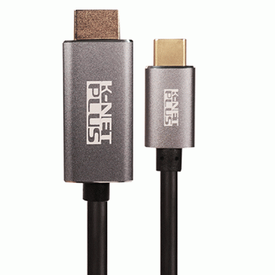 کابل تبدیل TYPE-C به HDMI کی نت پلاس مدل KNET PLUS KP-COCM2HD10 به طول 1 متر