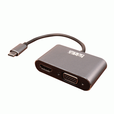 تبدیل تایپ سی به HDMI و VGA کی نت پلاس مدل KNET PLUS KP-COCMV02