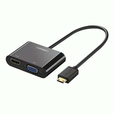 تبدیل MINI HDMI به VGA و HDMI یوگرین مدل UGREEN CM101 40744