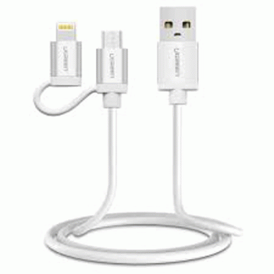 کابل تبدیل USB به لایتنینگ/LIGHTNING یوگرین مدل UGREEN US165 به طول 1.5 متر