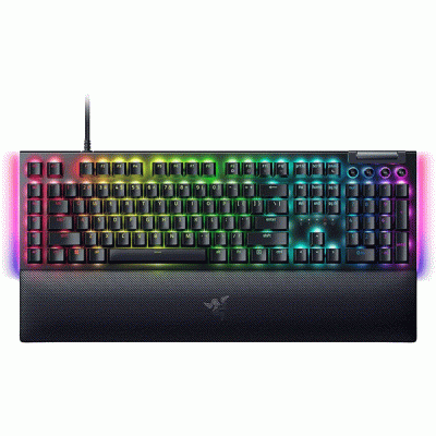 کیبورد گیمینگ ریزر مدل RAZER BLACKWIDOW V4 GREEN SWITCH