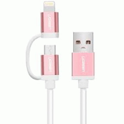 کابل تبدیل USB به MICRO USB/لایتنینگ یوگرین مدل UGREEN 30471 به طول 1.5 متر