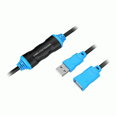 کابل افزایش طول (اکتیو) USB 2.0 کی نت مدل KNET K-CUE20100 به طول 10 متر