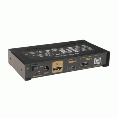 سوییچ KVM دو پورت TYPE-C + HDMI کی نت پلاس مدل KNET PLUS KP-SWKCHD02