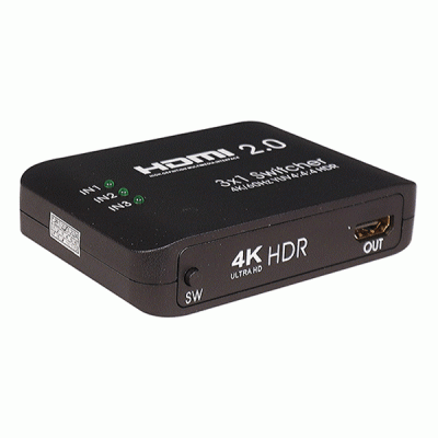 سوئیچ 3 پورت HDMI 2.0 کی نت پلاس مدل KNET PLUS KP-SWHD2003