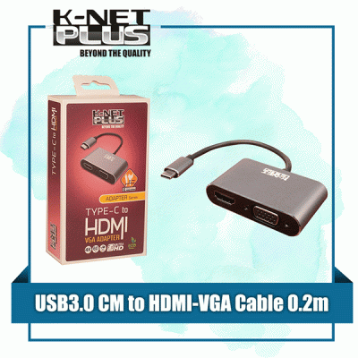 تبدیل تایپ سی به HDMI و VGA کی نت پلاس مدل KNET PLUS KP-COCMV02