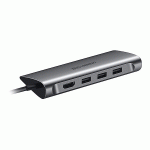 هاب 8 پورت TYPE C به USB 3.0 با پورت HDMI و LAN و درگاه کارت حافظه با قابلیت PD یوگرین مدل UGREEN CM121 50538