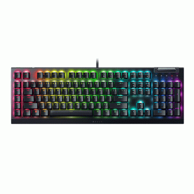 کیبورد گیمینگ ریزر مدل RAZER BLACKWIDOW V4 GREEN SWITCH