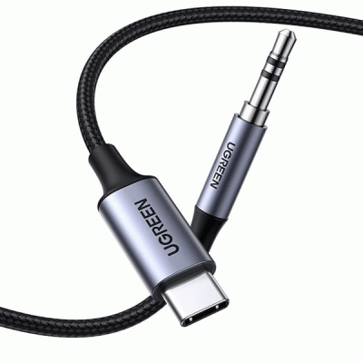 کابل تبدیل USB-C به جک 3.5mm یوگرین مدل UGREEN CM450-20192 به طول 1 متر