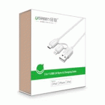 کابل تبدیل USB به لایتنینگ/LIGHTNING یوگرین مدل UGREEN US165 به طول 1.5 متر