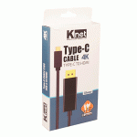 کابل Type C به HDMI کی نت مدل KNET K-CUCMHD18 به طول 1.8 متر