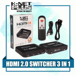 سوئیچ 3 پورت HDMI 2.0 کی نت پلاس مدل KNET PLUS KP-SWHD2003