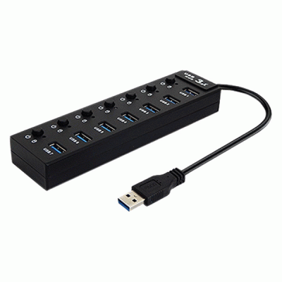 هاب 7 پورت USB 3.0 کی نت مدل KNET K-HUAMH907