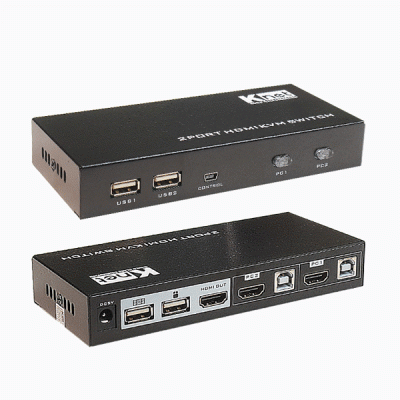 سوییچ HDMI KVM دو پورت کی نت مدل KNET K-SWKH402