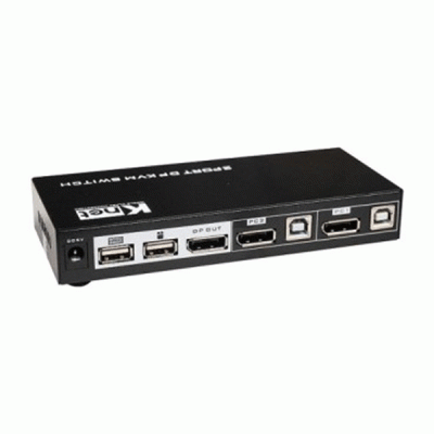 کی وی ام سوئیچ 2 پورت DISPLAYPORT اتوماتیک همراه کابل کی نت مدل KNET K-SWDPK402