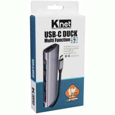 هاب 5 پورت TYPE C کی نت مدل KNETK-MFCMS305