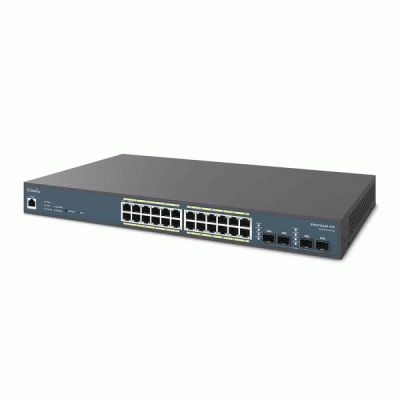 سوئیچ 24 پورت POE گیگابیت و مدیریتی انجنیوس مدل ENGENIUS EWS7928P-FIT
