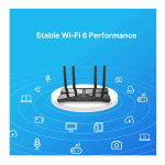 روتر بی سیم و گیگابیت و دو باند AX1500 تی پی لینک مدل TPLINK ARCHER AX10
