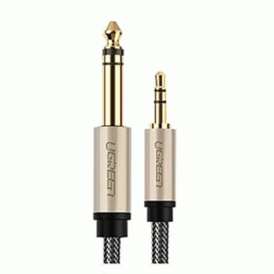کابل تبدیل صدا 3.5mm به 6.35mm یوگرین مدل UGREEN 10629 به طول 3 متر