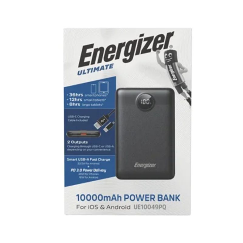 پاوربانک 10000 میلی آمپری انرجایزر مدل ENERGIZER UE10049PQ