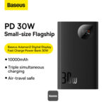 پاوربانک 10000 میلی آمپری بیسوس مدل BASEUS ADAMAN2 DIGITAL DISPLAY FAST CHARGE POWER BANK 1000MAH