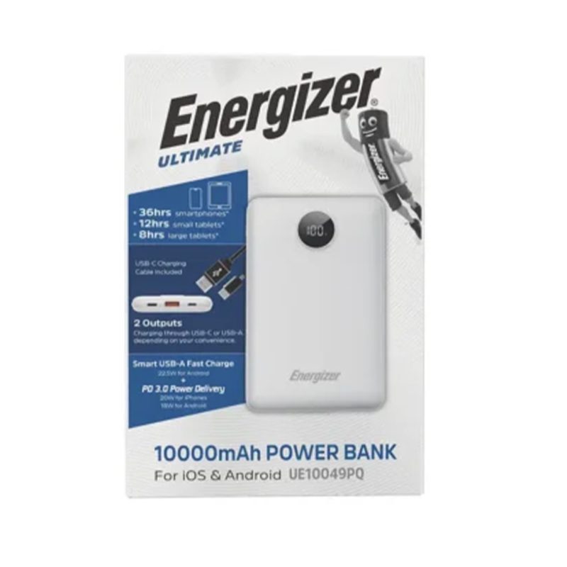 پاوربانک 10000 میلی آمپری انرجایزر مدل ENERGIZER UE10049PQ
