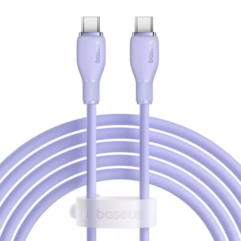 کابل سوپر فست شارژ TYPE C به TYPE C بیسوس مدل BASEUS CB000055 P10355702111-B1 به طول 2 متر