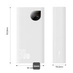 پاوربانک 10000 میلی آمپری بیسوس مدل BASEUS ADAMAN2 DIGITAL DISPLAY FAST CHARGE POWER BANK 1000MAH