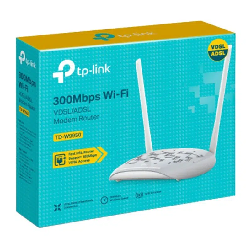 مودم روتر VDSL/ADSL بی سیم N300 تی پی لینک مدل TPLINK TD-W9950