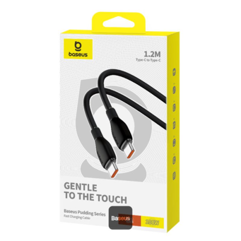 کابل سوپر فست شارژ TYPE C به TYPE C بیسوس مدل BASEUS CB000055 P10355702111-B1 به طول 1.2 متر
