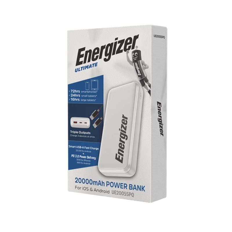 پاوربانک 20000 میلی آمپری انرجایزر مدل ENERGIZER UE20055PQ