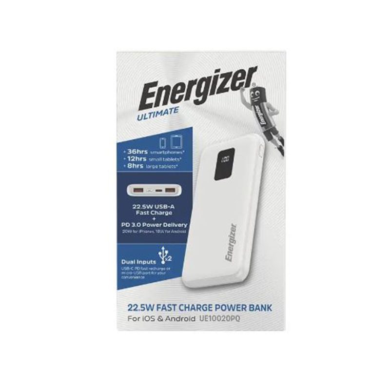 پاوربانک 10000 میلی آمپری انرجایزر مدل ENERGIZER UE10020PQ