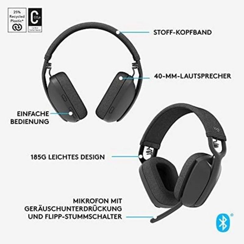 هدست بلوتوثی لاجیتک مدل LOGITECH ZONE VIBE 100