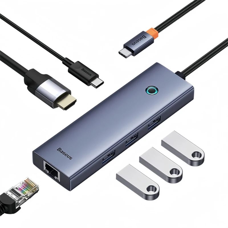 هاب 6 پورت USB-C بیسوس مدل BASEUS BS-OH151