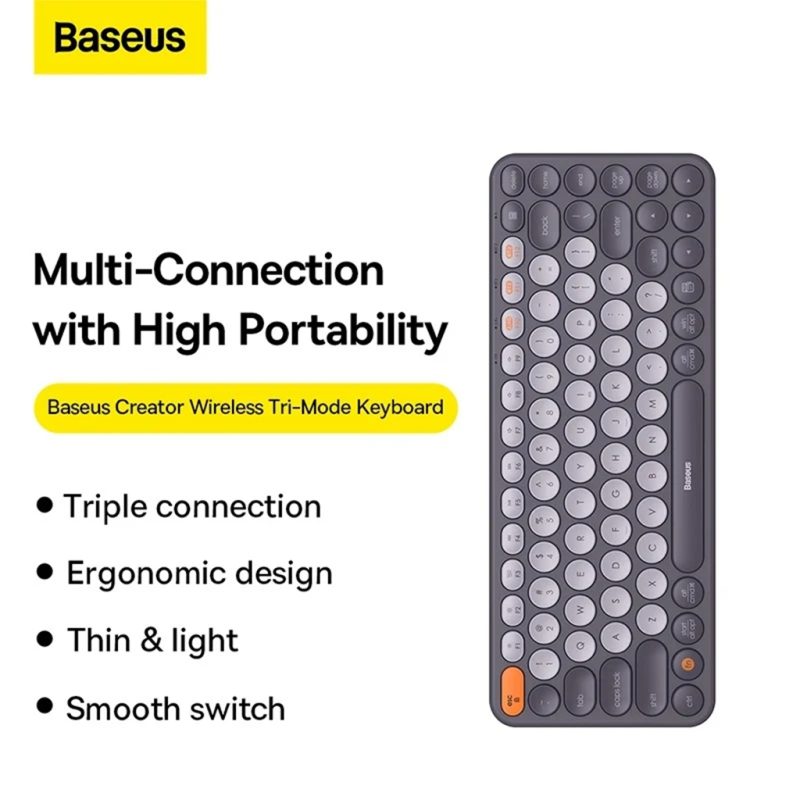 کیبورد بی سیم بیسوس مدل BASEUS K01A TRI-MODE