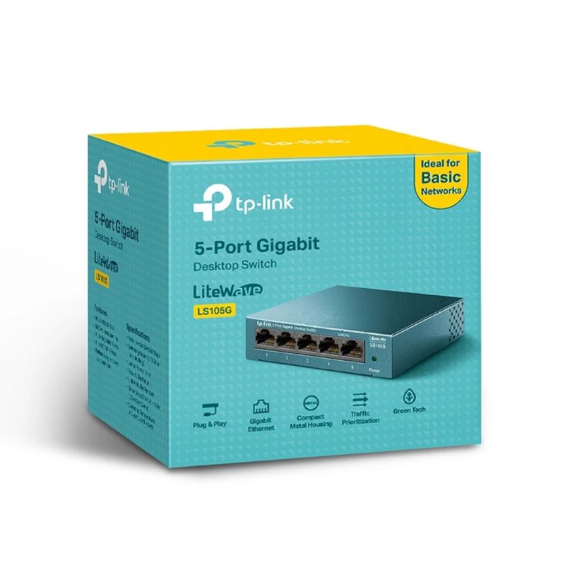 سوئیچ شبکه 5 پورت تی پی لینک مدل TPLINK LS105G