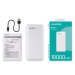 پاور بانک 10000 میلی آمپر ساعتی ای دیتا مدل ADATA C100