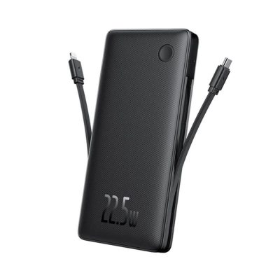 پاور بانک 10000 میلی آمپر ساعتی بیسوس مدل BASEUS AIRPOW DUAL-CABLE