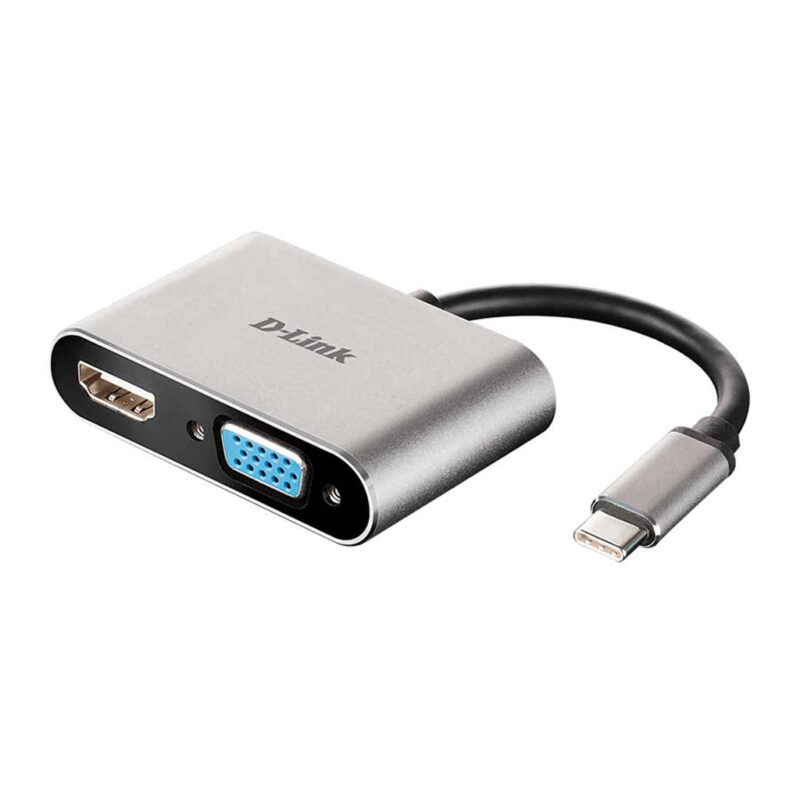 مبدل USB-C به VGA/HDMI دی لینک مدل DLINK DUB-V210