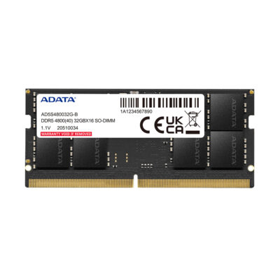 رم لپ تاپ تک کاناله 16 گیگابایتی ای دیتا مدل ADATA 16GB 4800MHZ DDR5 SO-DIMM